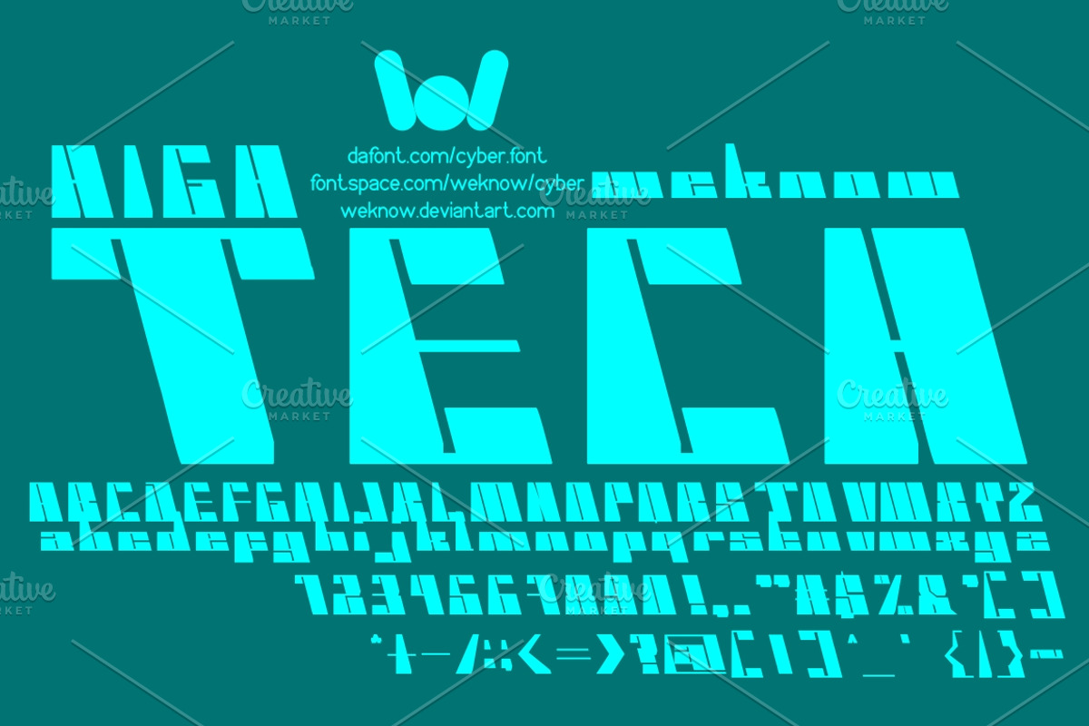 cyber font preview 2