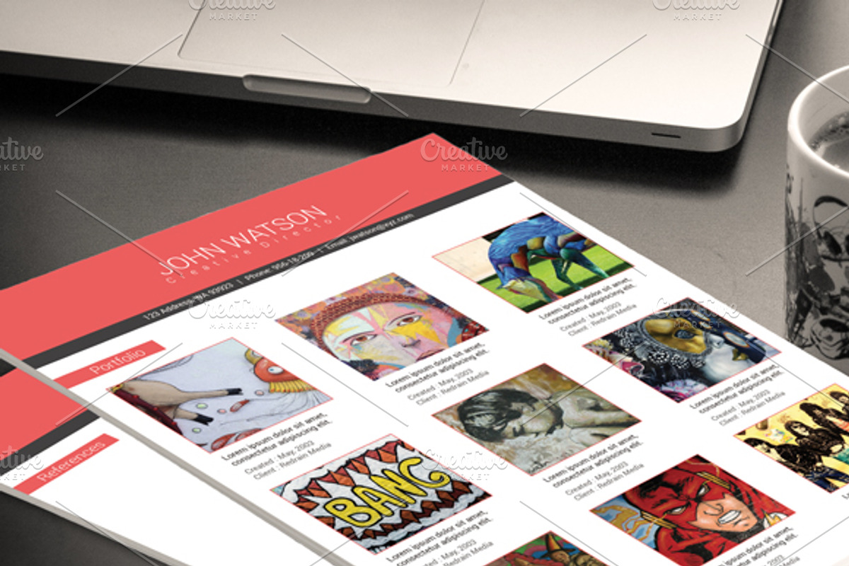 Professional Portfolio Resume Set-4, a Resume Template by Made by Mancie (Photo 2 of 3)