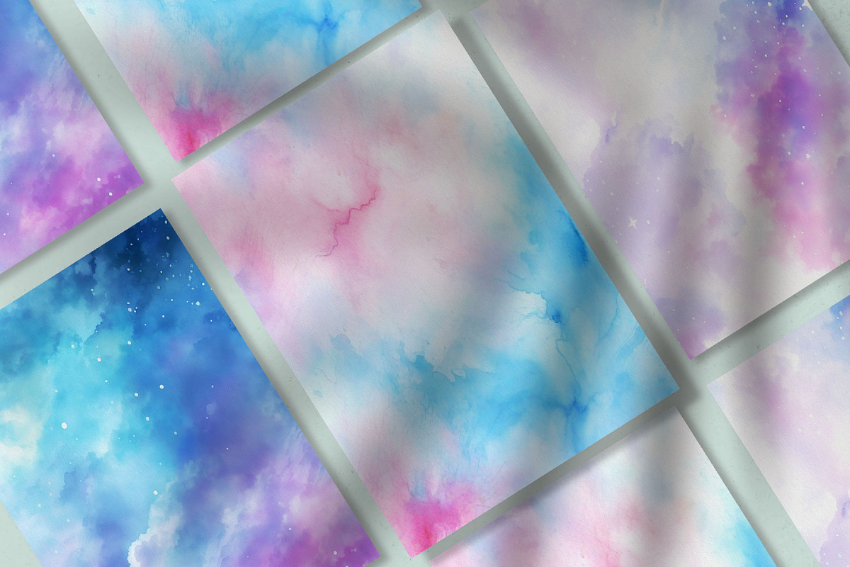 Clouds Digital Paper Background, a Seasonal Illustration by Craft Nest (Photo 3 of 4)