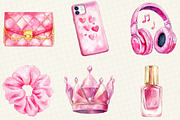 Glitter Pink Girl Sublimation Clipar, an Illustration by OK Design (Thumbnail 3 of 5)