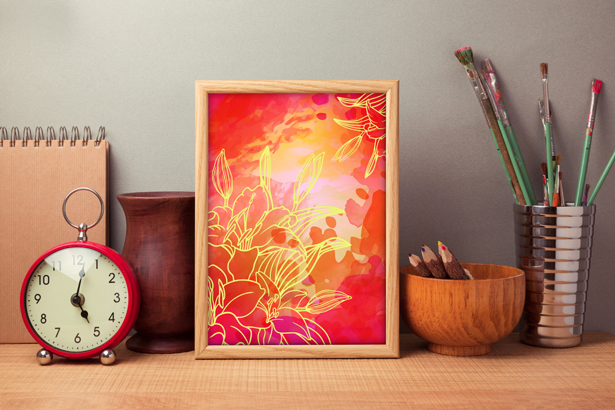 9 Watercolor backgrounds, a Texture Graphic by shik-shik (Photo 3 of 4)