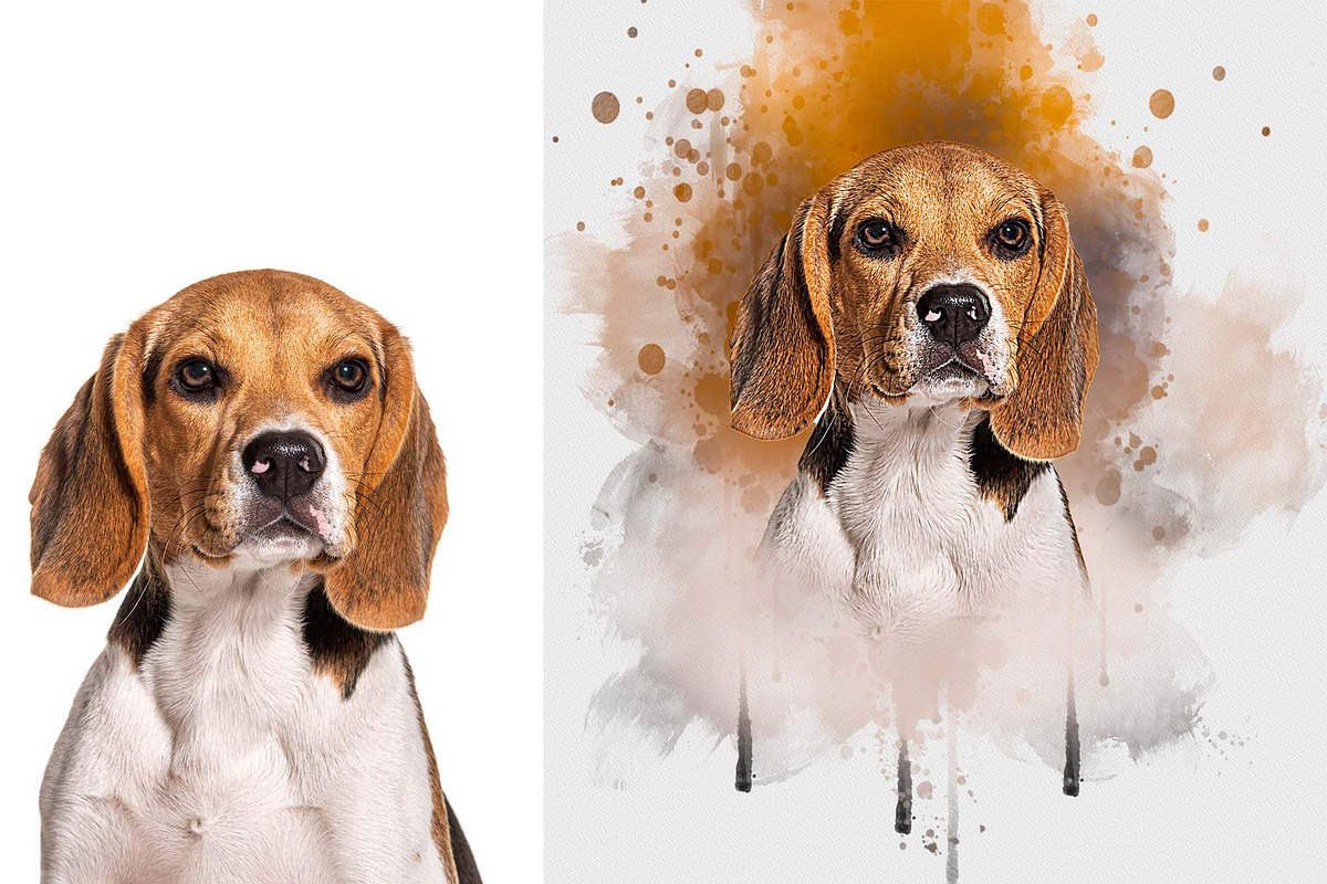 Portrait Watercolor Dropping Action, an Action Add-On by Photoshop Action (Photo 3 of 7)