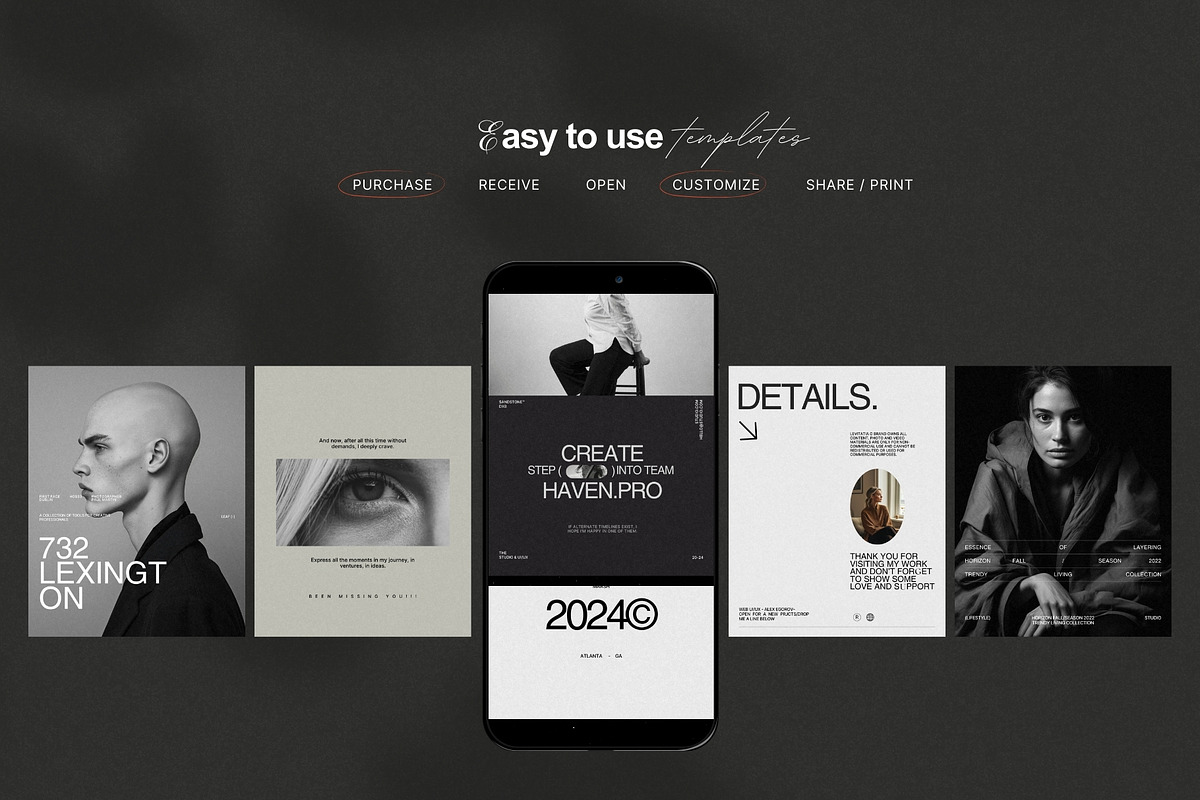 Aesthetic Instagram Template Kit, a Social Media Template by Prapti Design (Photo 6 of 9)