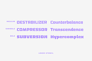 Lokoxi Stencil - Full Family, a Sans Serif Font by Anfound Type (Thumbnail 12 of 14)