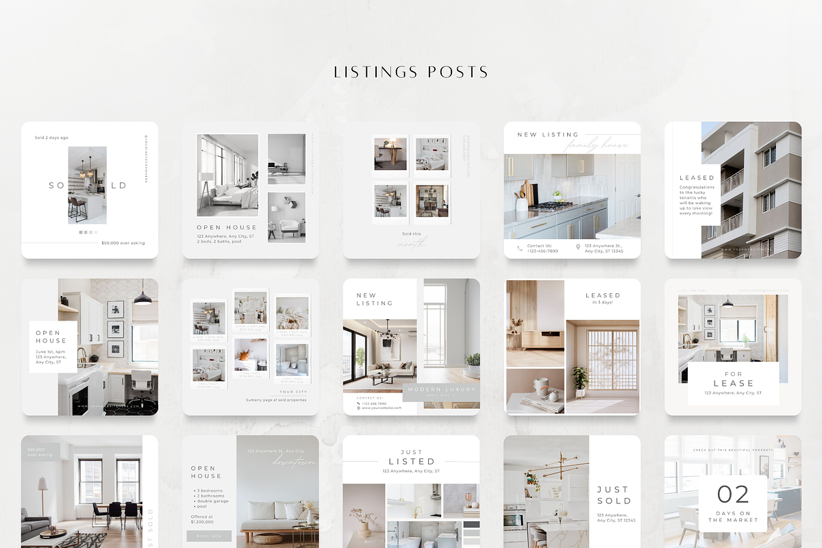 1000 Real Estate MEGA BUNDLE, a Social Media Template by ZoaniDesign (Photo 5 of 10)