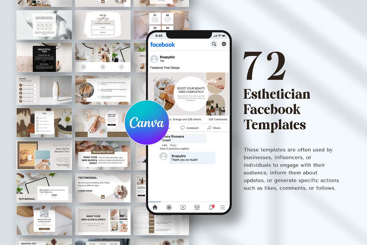 Editable Canva Facebook Template