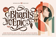Bharits Epic Typeface, a Serif Font by alit design (Thumbnail 1 of 20)