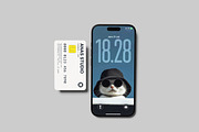 iPhone and Credit Card Mockup, an iPhone Mockup by AnasStudio (Thumbnail 3 of 13)