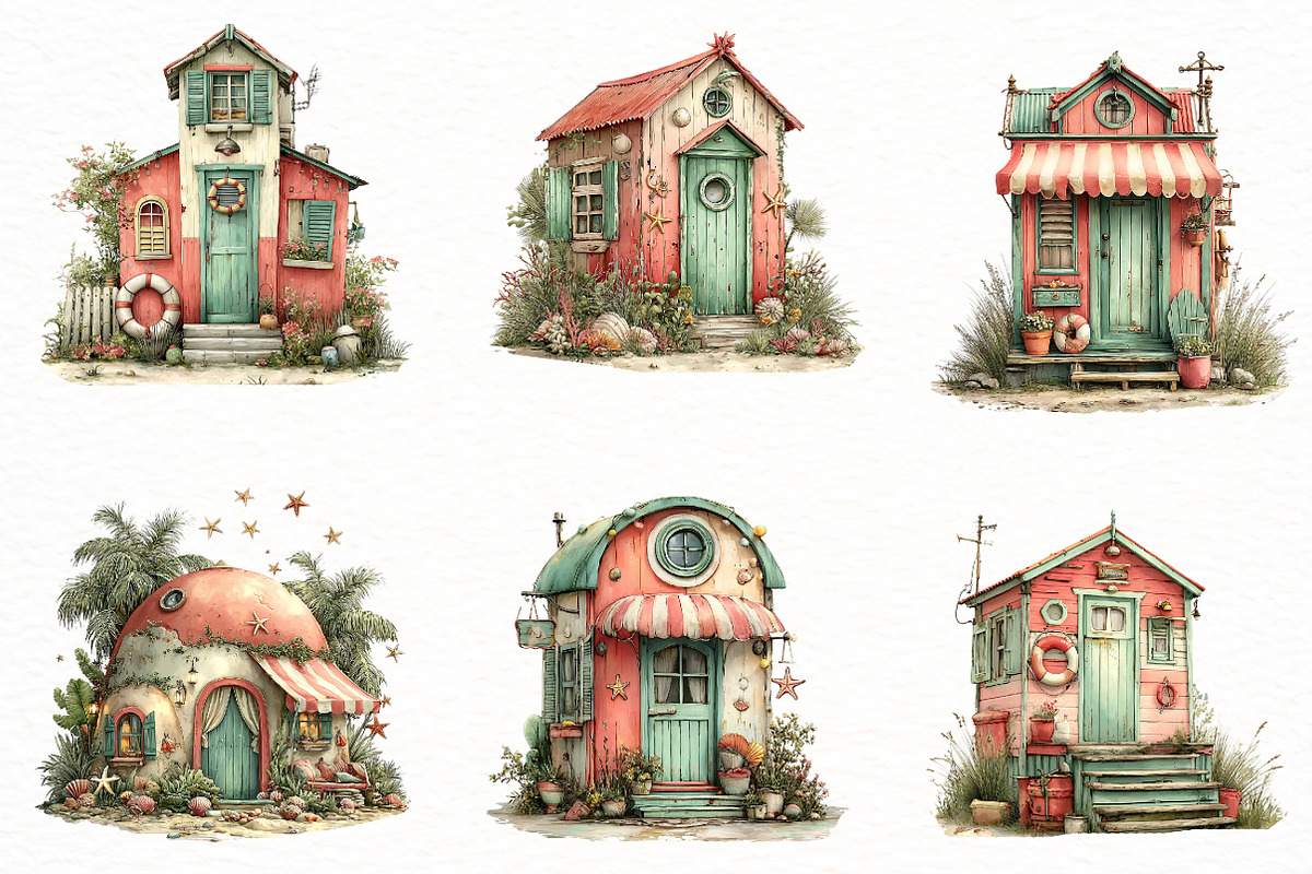Watercolor Boho Summer Clipart, an Illustration by Designworld (Photo 4 of 8)