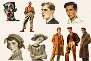 SURREAL 50S CLIPART PACK, a Person Illustration by Daring Digies (Thumbnail 3 of 10)