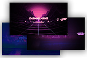 3 Retro Youtube Channel Art Banners, a Social Media Template by RussGFX (Thumbnail 6 of 6)