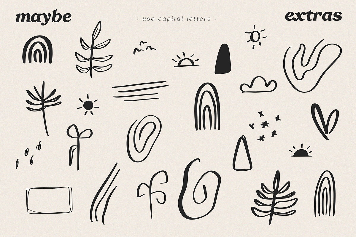 Maybe | Script Font + Doodles, a Script Font by KA Designs (Photo 14 of 15)