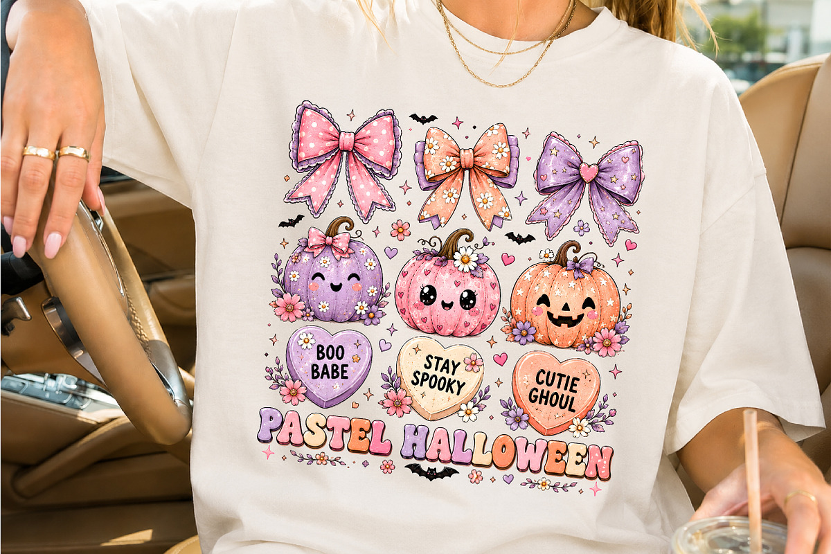 Cute Pastel Pumpkin PNG Set, a Seasonal Illustration by Creative Art (Photo 2 of 3)