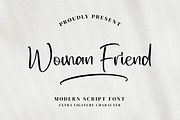 Woman Friend, a Script Font by Integritype Studio (Thumbnail 1 of 14)