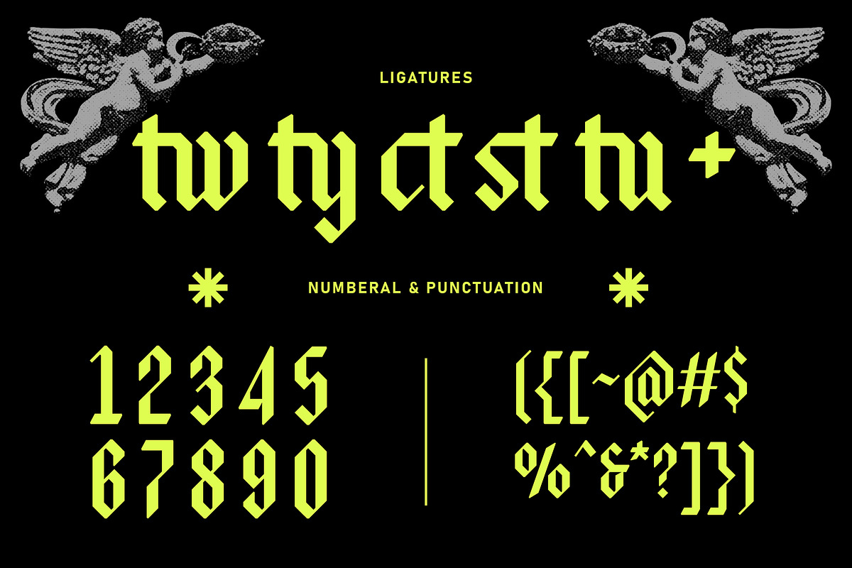 Stackwin - Gothic Blackletter Font, a Blackletter Font by Typia Nesia (Photo 3 of 14)