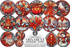 Christmas Ornament Clipart, an Illustration by DreamArtGraphic