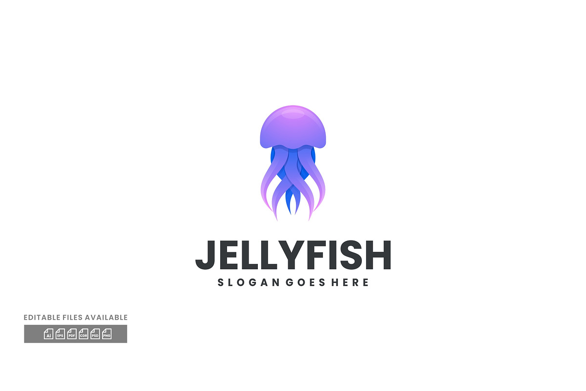 Jellyfish Gradient Colorful Logo, a Branding & Logo Template by ivan_artnivora
