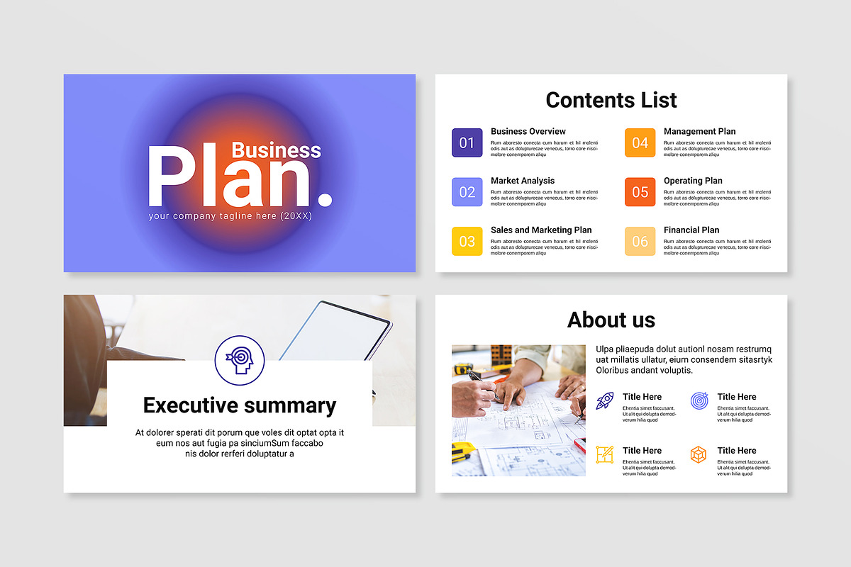 Business Plan Presentation Template, a Presentation Template by E-Type (Photo 2 of 7)