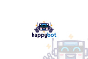 Happybot Logo Template, a Branding & Logo Template by dien96 (Thumbnail 1 of 3)
