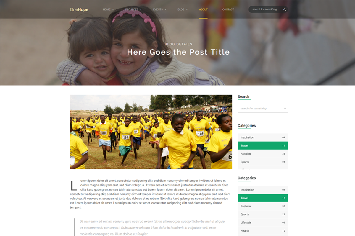 OneHope - Charity HTML Template, a Websites & App Template by FlyTemplates.com (Photo 5 of 10)