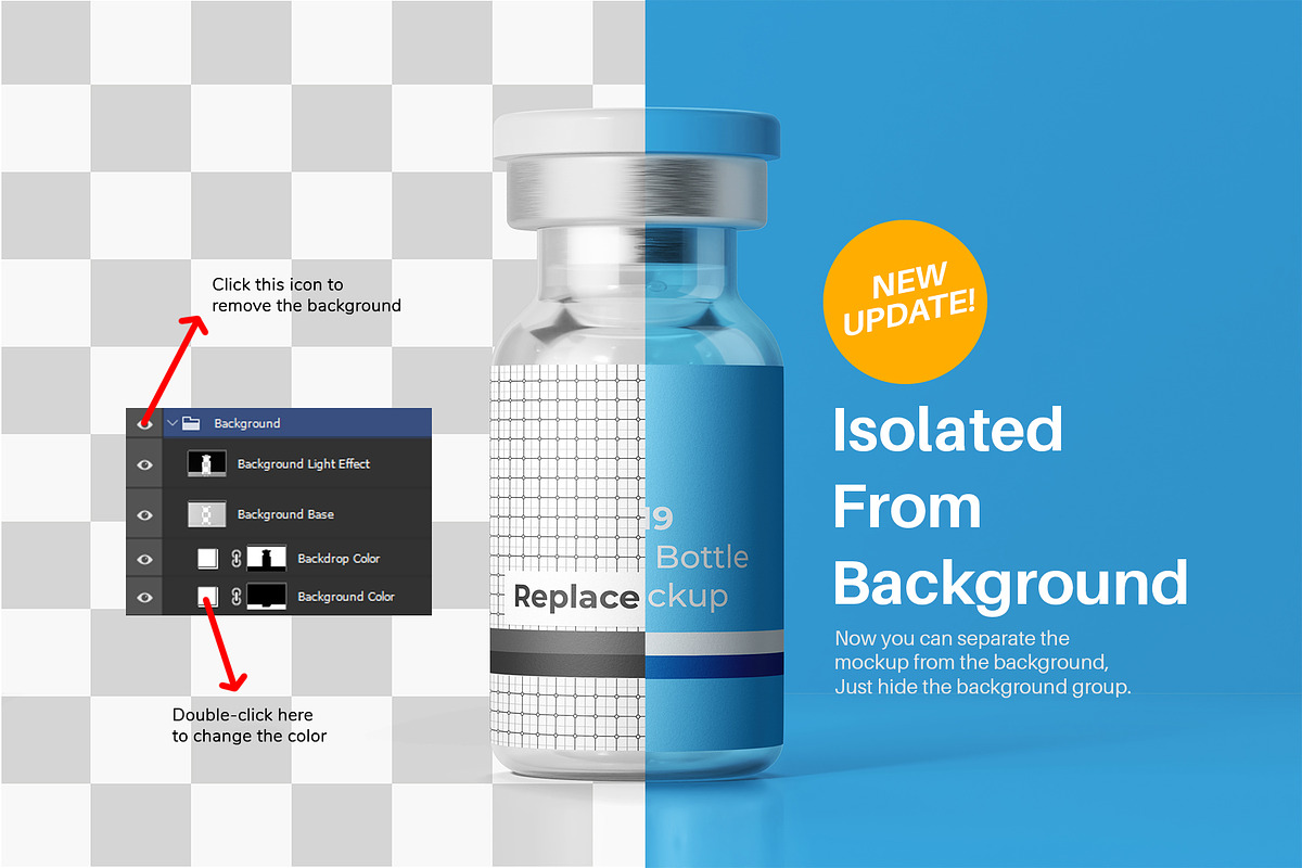 Vaccine Glass Vial Bottle Mockup Set, a Packaging Mockup by Remnand Studio (Photo 2 of 10)