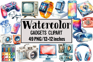 Gadgets Clipart, an Illustration by Design Market
