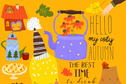 Cartoon Set With Girl, Coffee Party, an Animal Illustration by Maria Starus (Thumbnail 3 of 3)