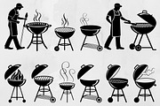 Barbecue Silhouette SVG, a Food Illustration by newminddesign (Thumbnail 1 of 3)