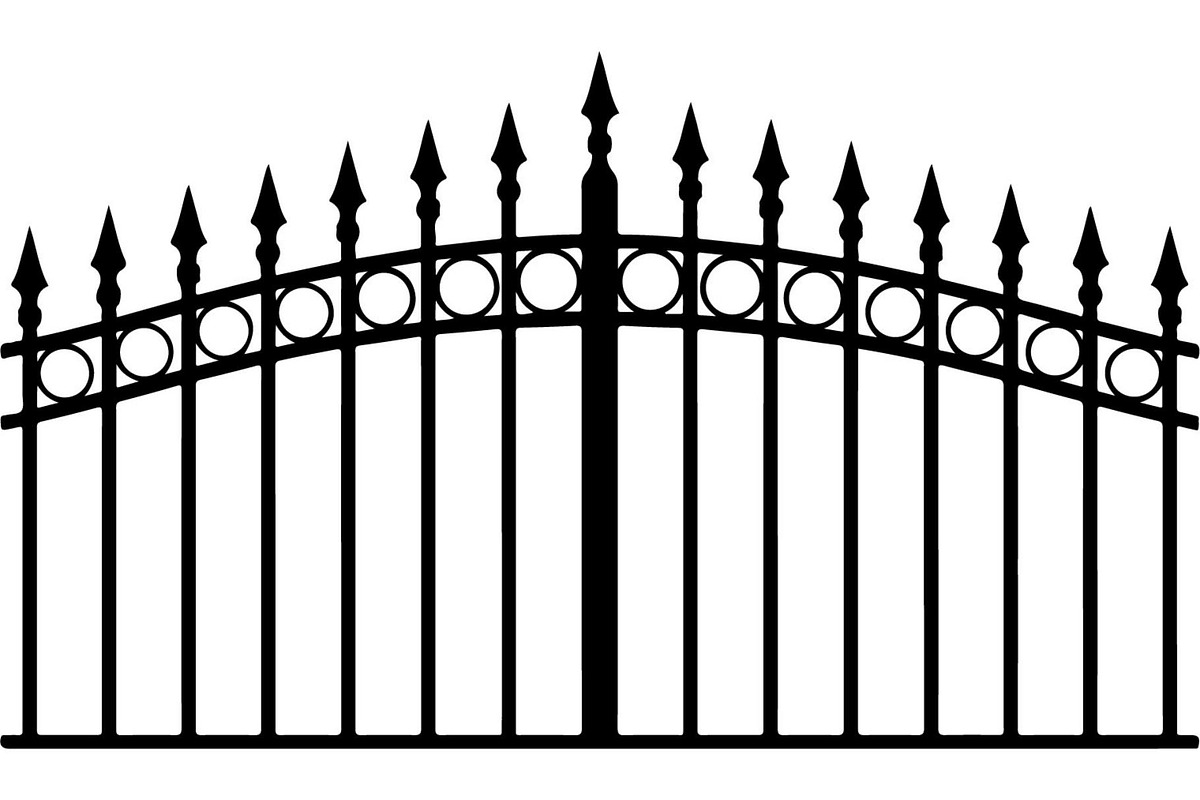 Ornamental Metal Fence Design Vector, an Object Graphic by Designer_Momina (Photo 2 of 13)