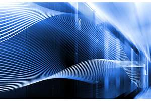 abstract image Light traces. visualization of hacker attacks on information data server