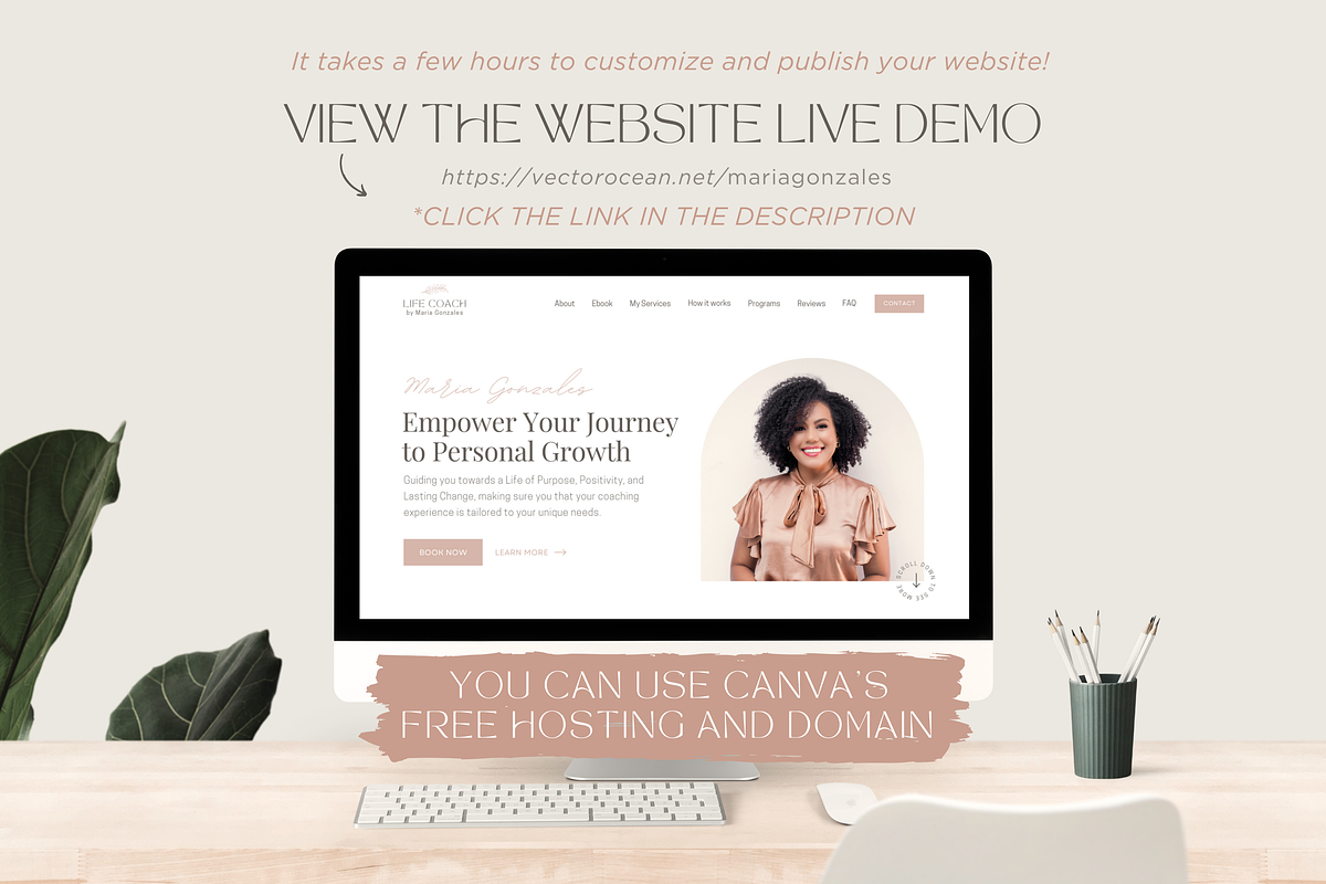 Coaching Website Template for Canva, a Landing Page Template by vectorocean (Photo 7 of 11)
