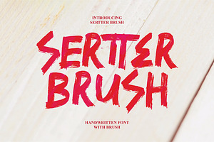 Sertter - Handwritten Brush, a Handwritten Font by tebaltipislab
