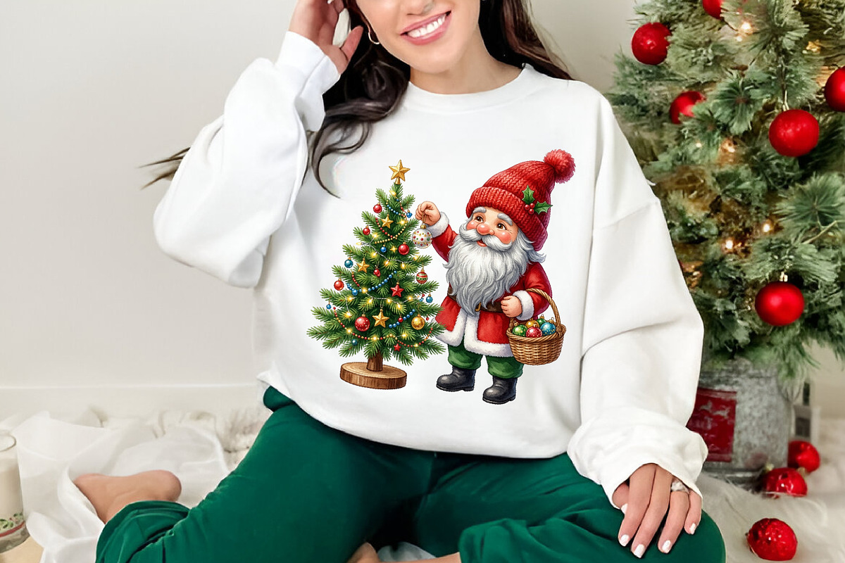 Christmas Santa Gnome Clipart Bundle, a Transportation Illustration by Digital Artistic99 (Photo 6 of 9)