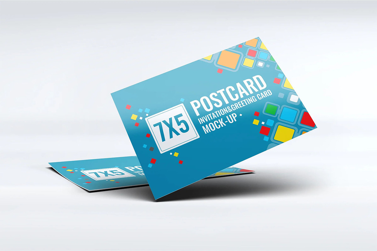 Square Invitation Card Mock-Up, an Advertising Mockup by DesignRushMarket (Photo 1 of 4)