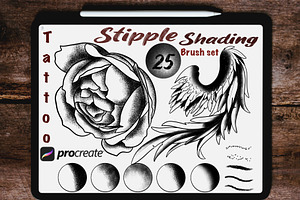 Stipple Shading Procreate Brush Set