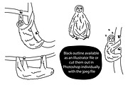 Cute Doodle Sloths, an Animal Illustration by Liz Pengilley Studio (Thumbnail 2 of 4)