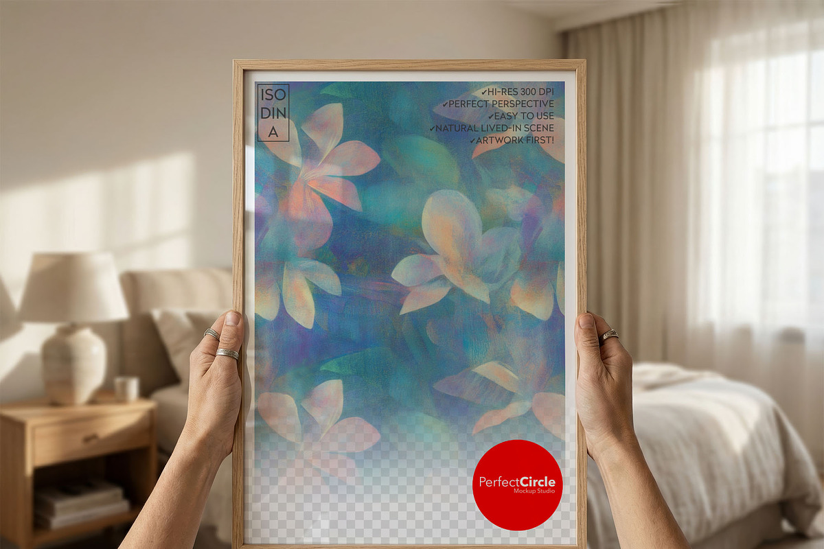 ISO Bedroom Poster Frame Mockup, a Mockup by DesignRocket (Photo 7 of 9)