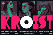 Kroist - Experimental Pop Fonts, a Font by Ian Irwanwismoyo (Thumbnail 1 of 8)