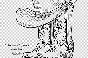 Wild West Vector Outlines