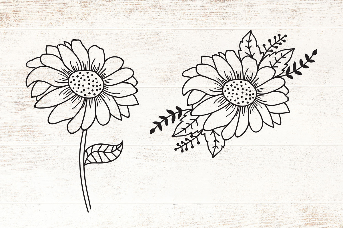 Sunflowers SVG - Sunflower Cliparts, an Object Graphic by Dasagani (Photo 4 of 4)
