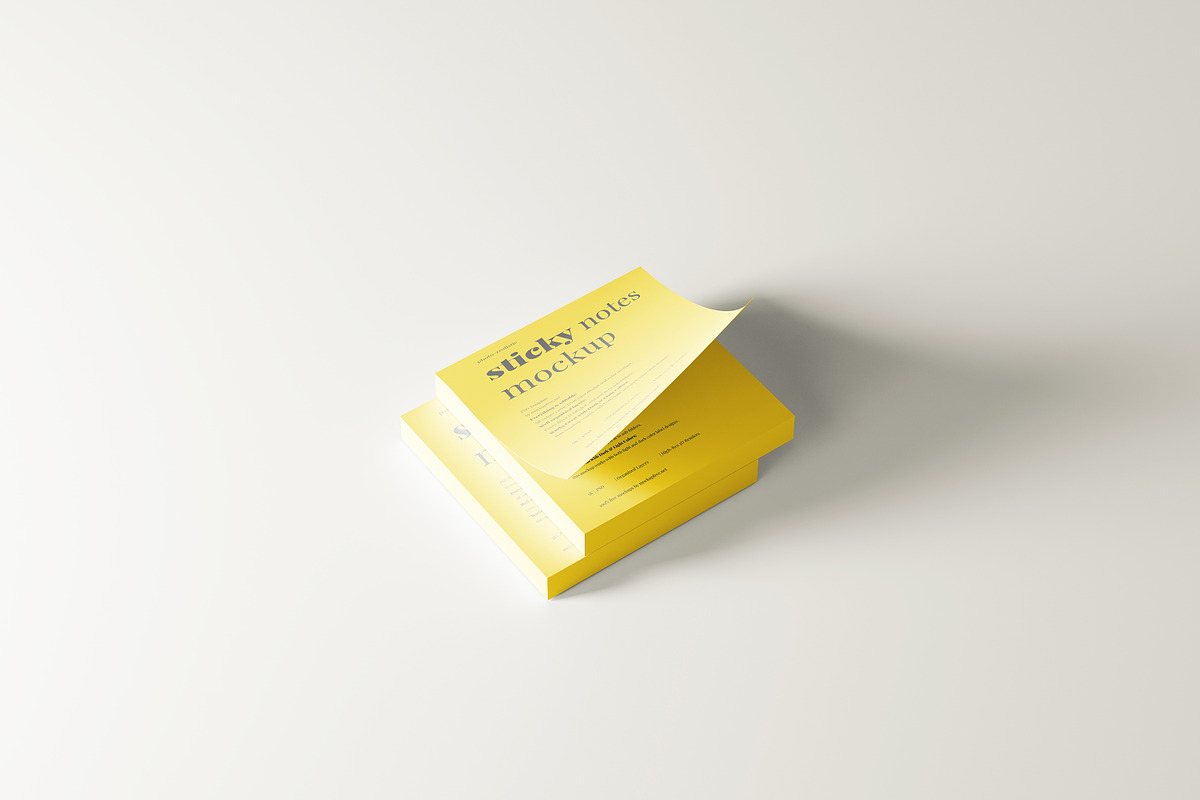 Sticky Note Mockups, a Household Mockup by MockupFree.Net (Photo 6 of 9)