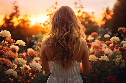 Back view of young woman in white dr, a Photo by Iftikhar Alam