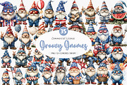 Groovy 4th of July Gnomes PNG, an Illustration by SinaCreation (Thumbnail 1 of 5)
