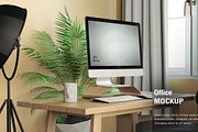 iMac Home Office Mockup, a Household Mockup by IsometricWorld (Thumbnail 2 of 7)