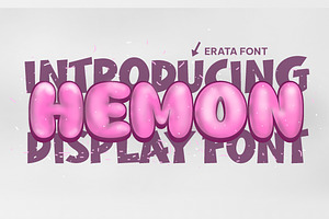 Hemon - cute and fun display font