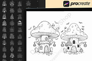120 Procreate Halloween Castle Stamp, a Brush Add-On by DrawingStoryShop (Thumbnail 6 of 8)