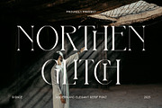 Northen Glitch, a Serif Font by Muflieart (Thumbnail 1 of 10)