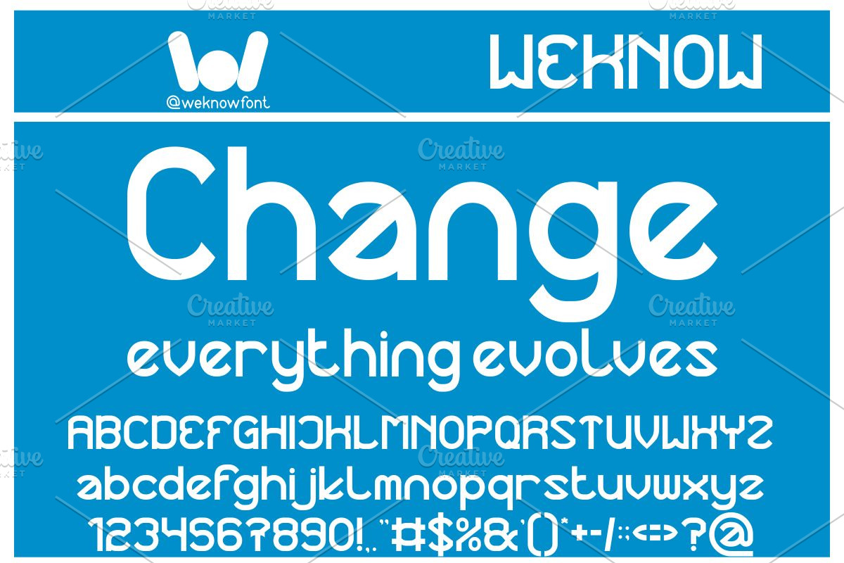 Continuous Thing font, a Sans Serif Font by weknow (Photo 2 of 8)