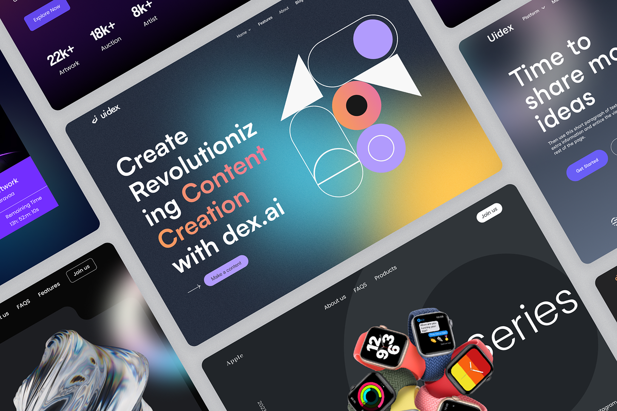 Website Header Exploration, a Landing Page Template by Ahmed Rubel (Photo 3 of 5)