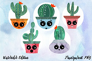 Baby Cactus Watercolor Set & Vectors, an Illustration by Aqua Artistry Creations (Thumbnail 2 of 5)